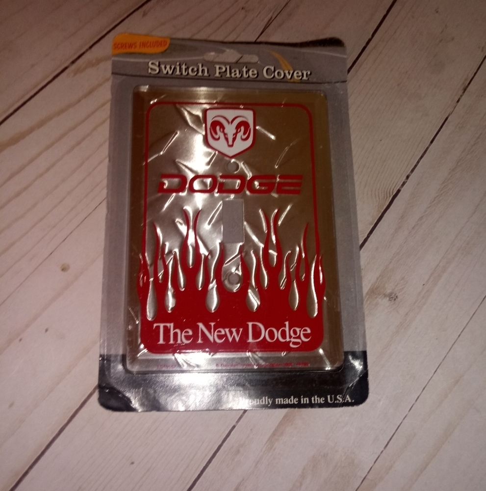 Dodge "The New Dodge Metal Light Switch Plate Cover